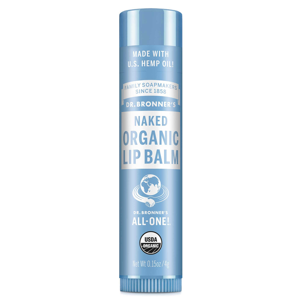 Dr Bronner's Naked Unscented - Organic Lip Balms