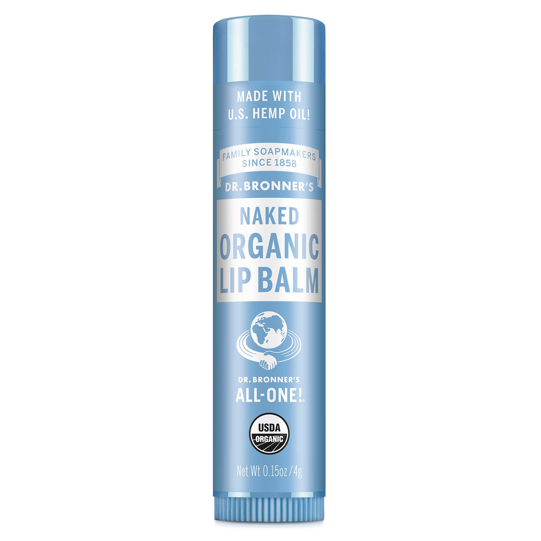 Dr Bronner's Naked Unscented - Organic Lip Balms