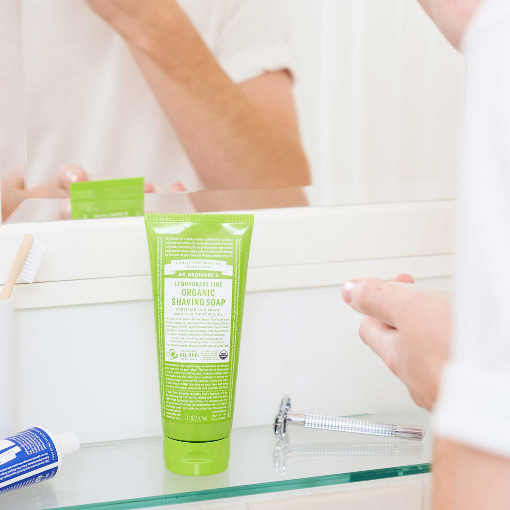 Dr Bronner's Lemongrass Lime - Organic Shaving Soaps