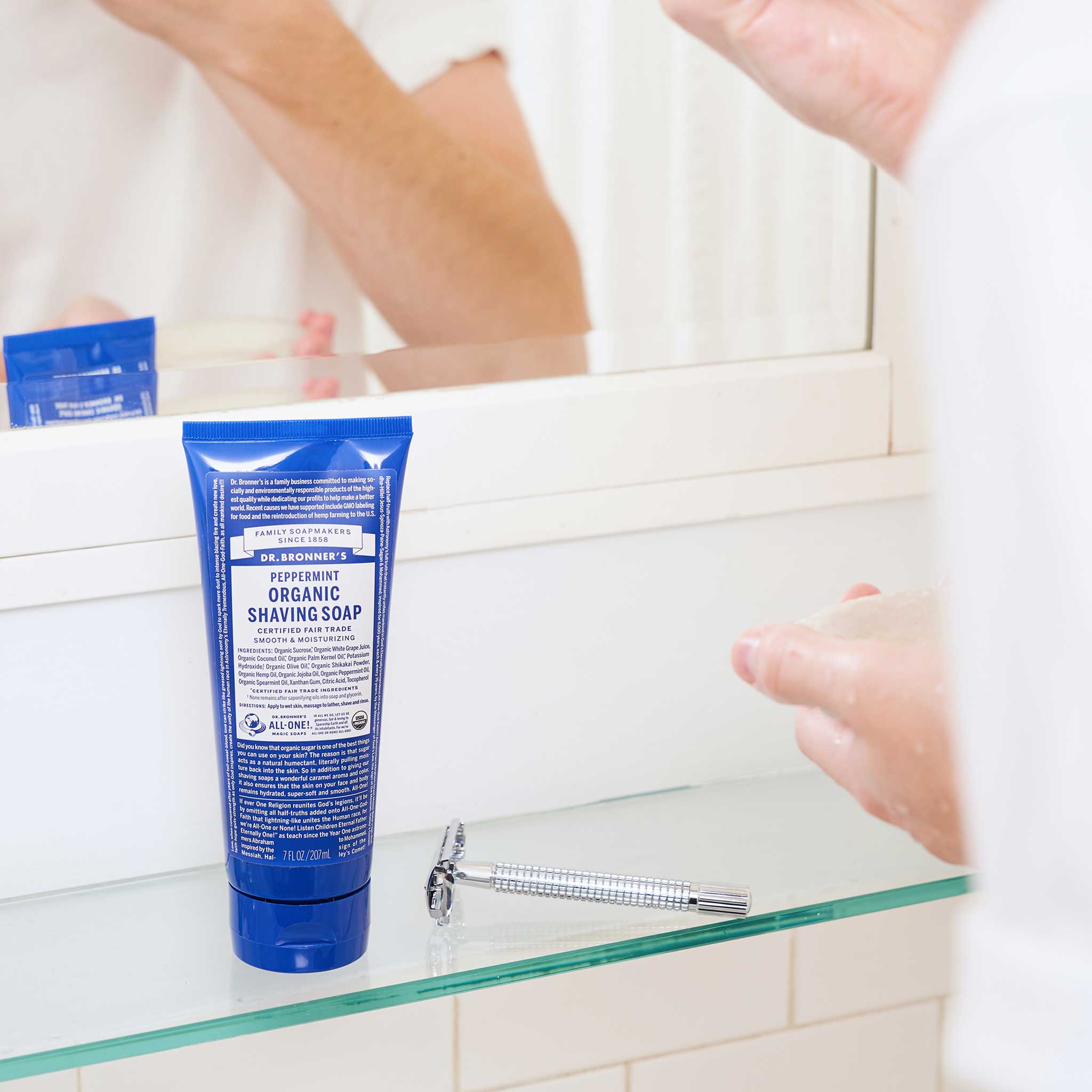Dr Bronner's Peppermint - Organic Shaving Soaps