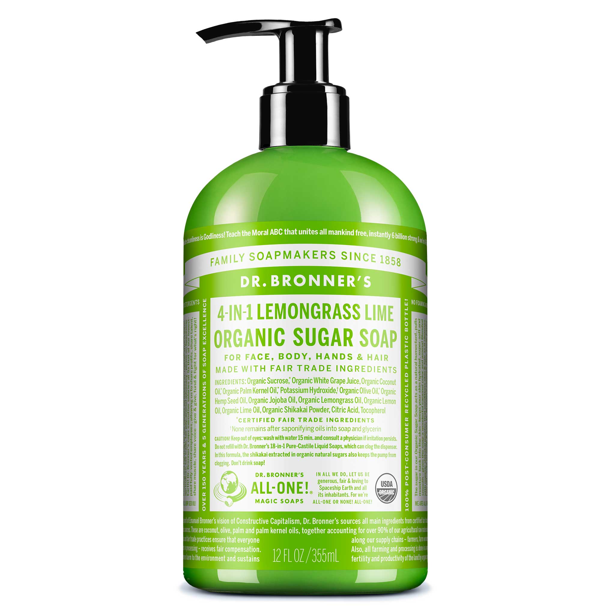 Dr Bronner's Lemongrass - Organic Sugar Soaps