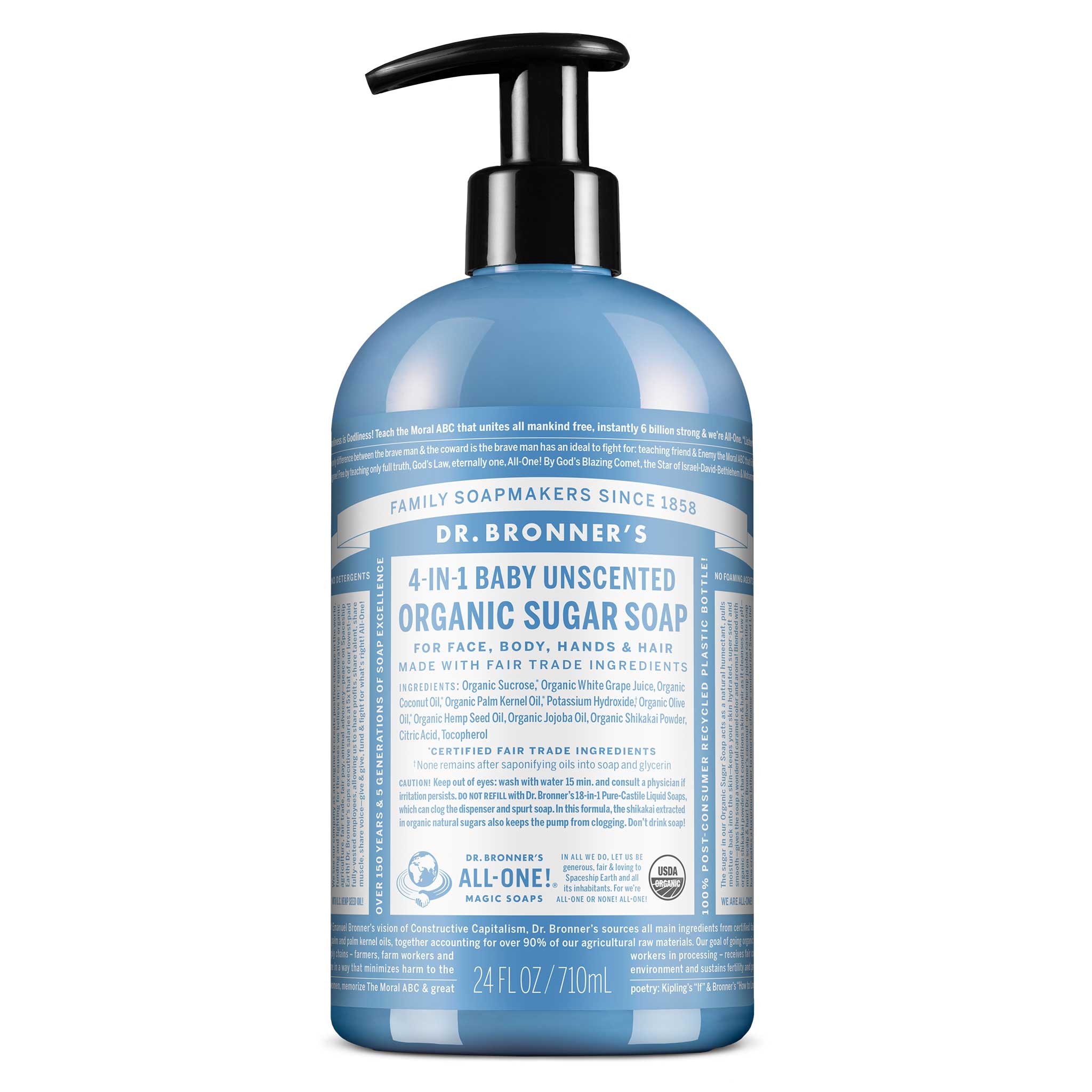 Dr Bronner's Unscented - Organic Sugar Soaps