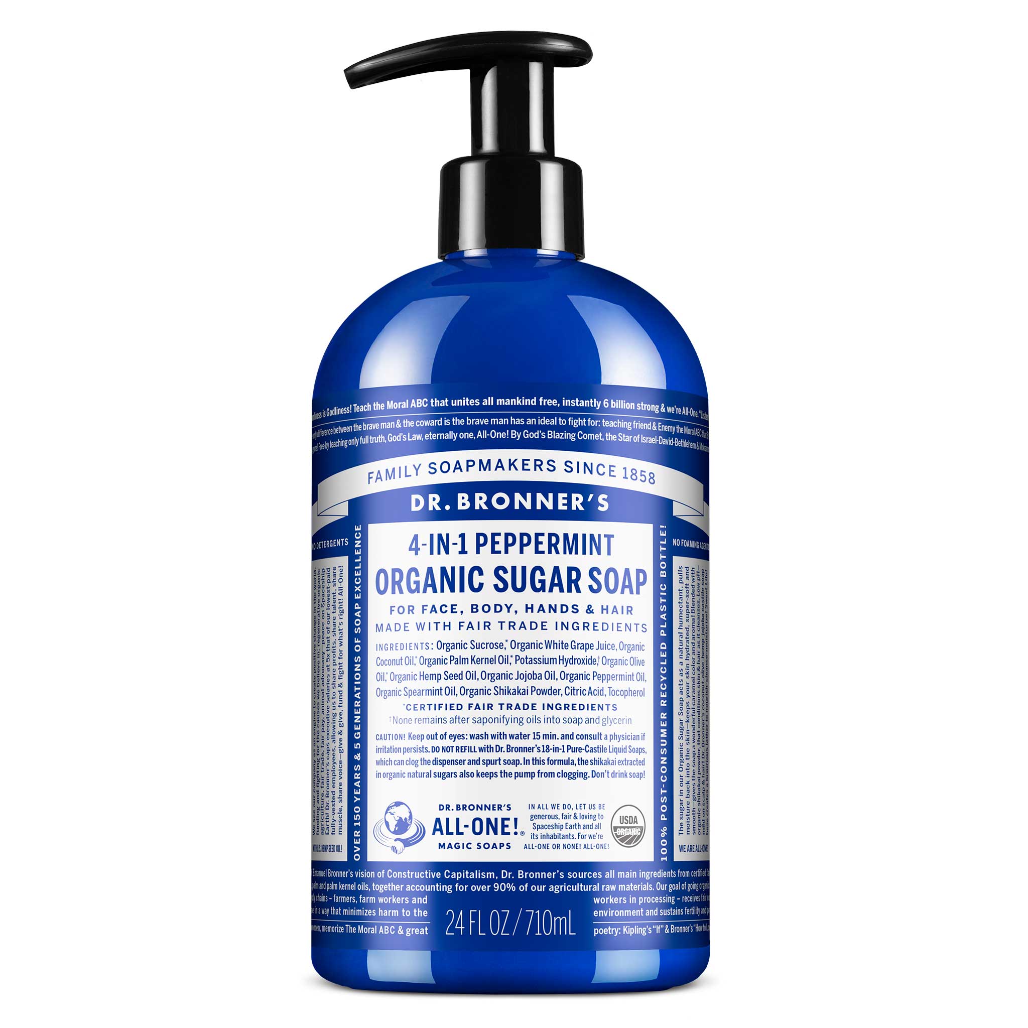 Dr Bronner's Peppermint - Organic Sugar Soaps