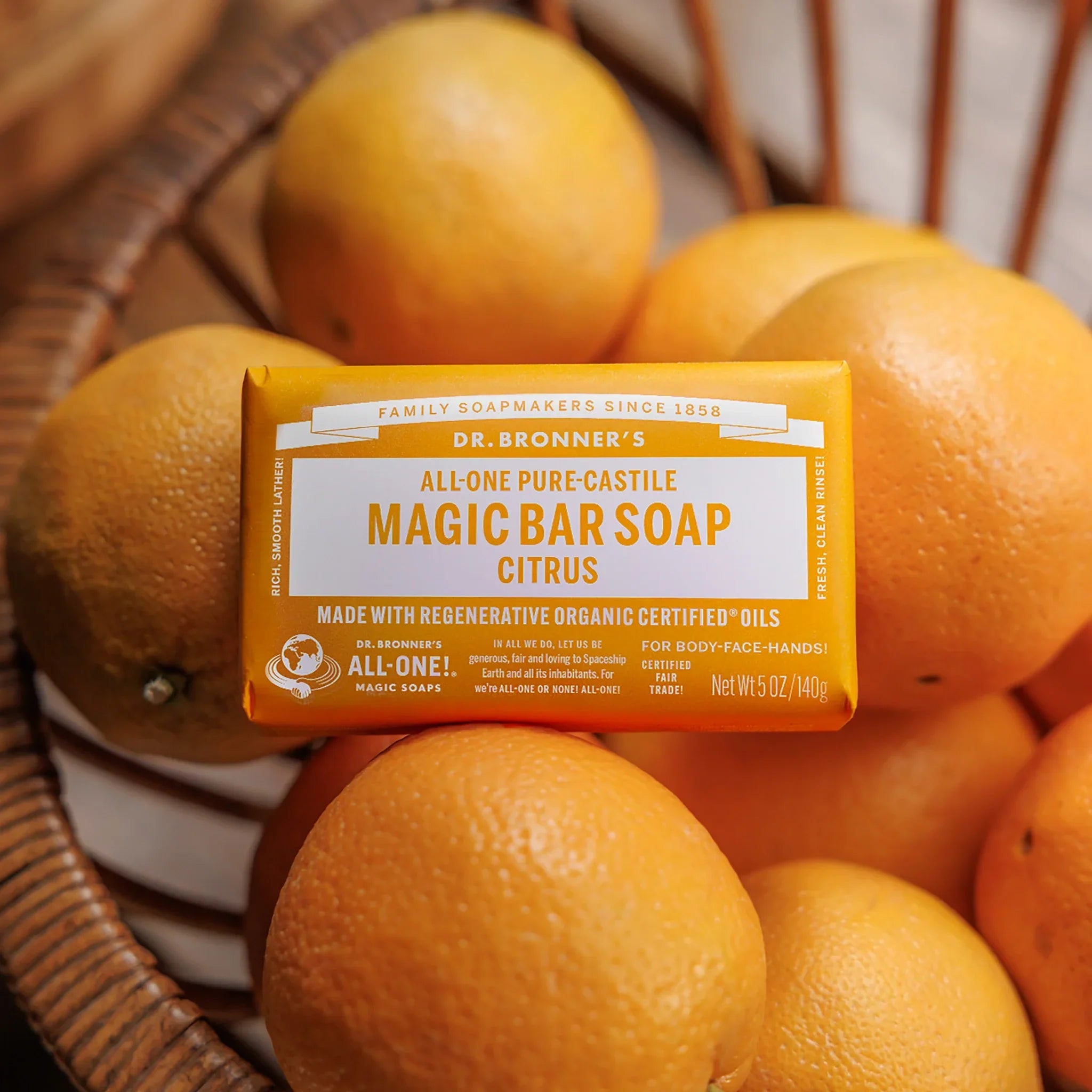 Dr Bronner's Citrus - Pure-Castile Magic Bar Soap