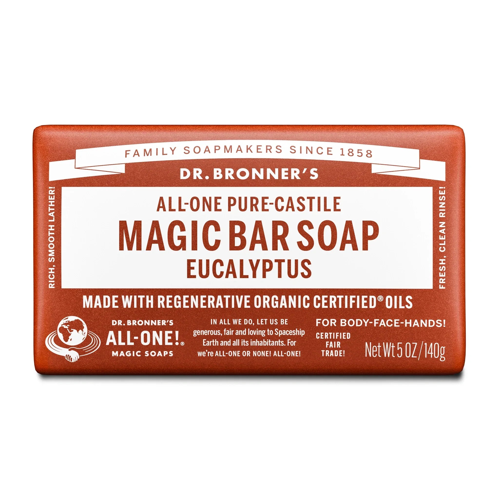Dr Bronner's Eucalyptus - Pure-Castile Magic Bar Soap