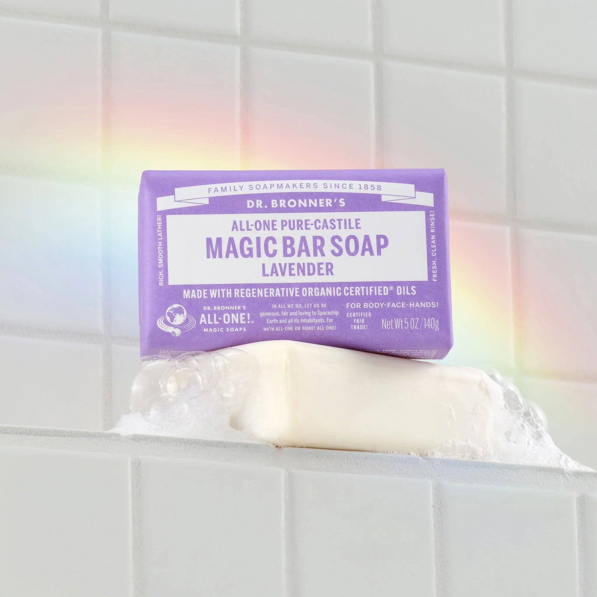 Dr Bronner's Lavender - Pure-Castile Magic Bar Soap