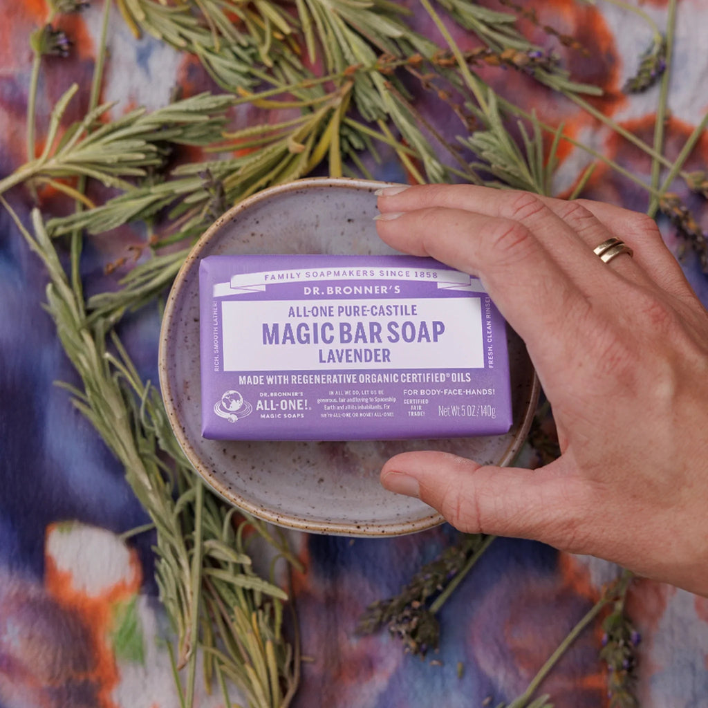 Dr Bronner's Lavender - Pure-Castile Magic Bar Soap