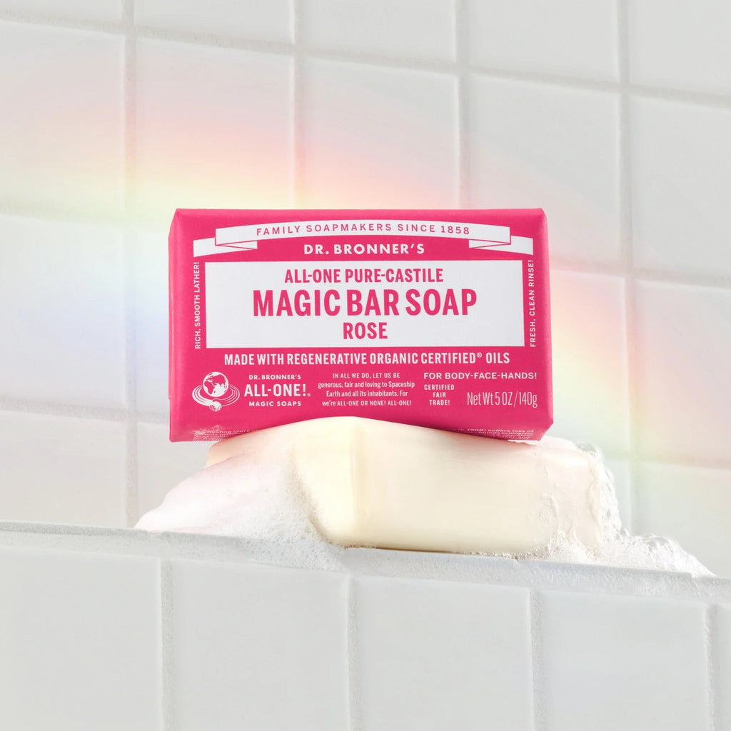 Dr Bronner's Rose - Pure-Castile Magic Bar Soap