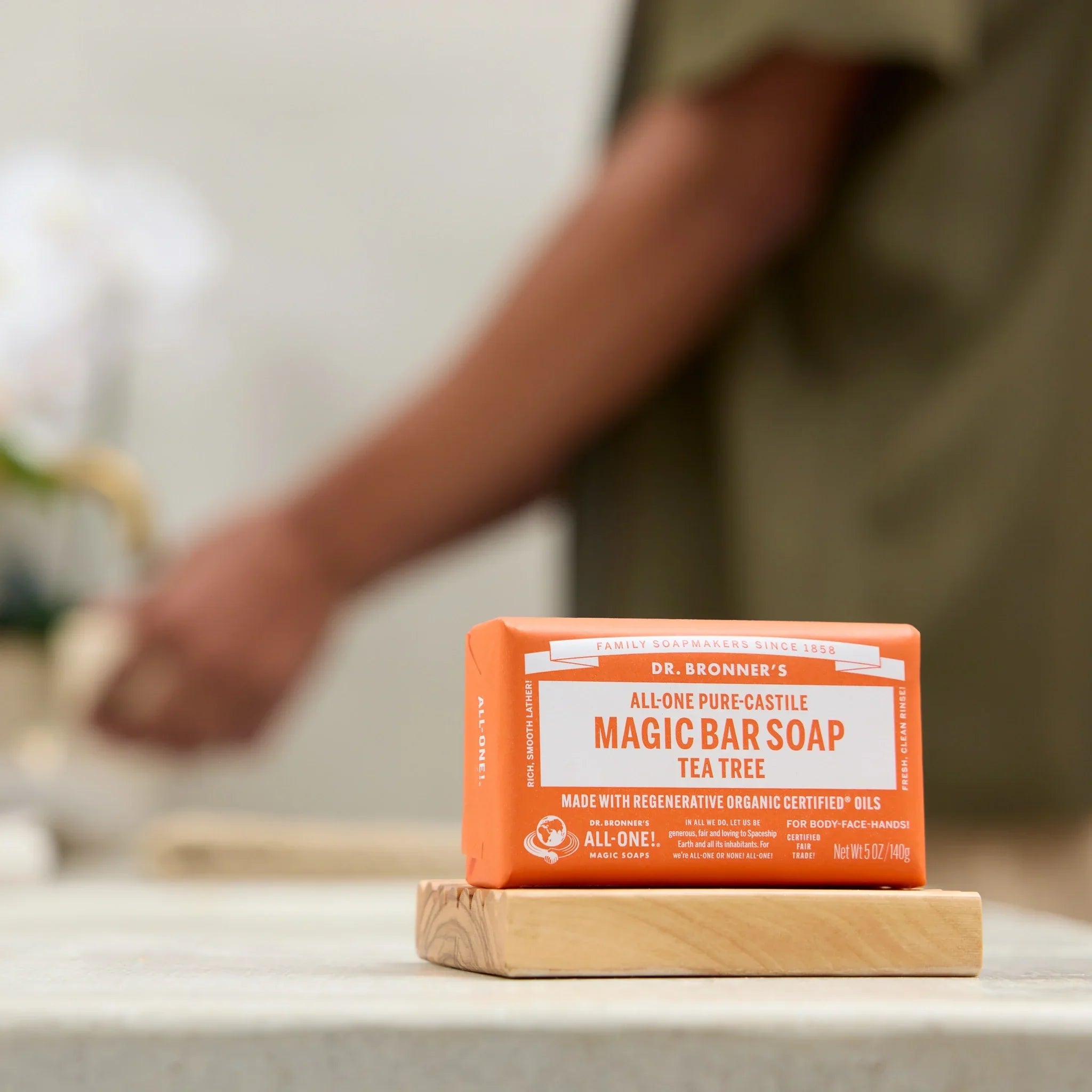 Dr Bronner's Tea Tree - Pure-Castile Magic Bar Soap