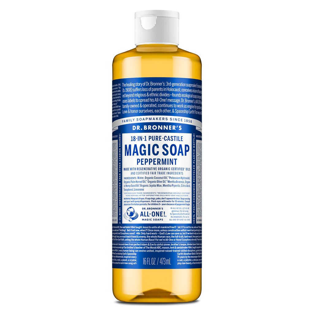 Dr Bronner's Peppermint - Pure-Castile Magic Soap