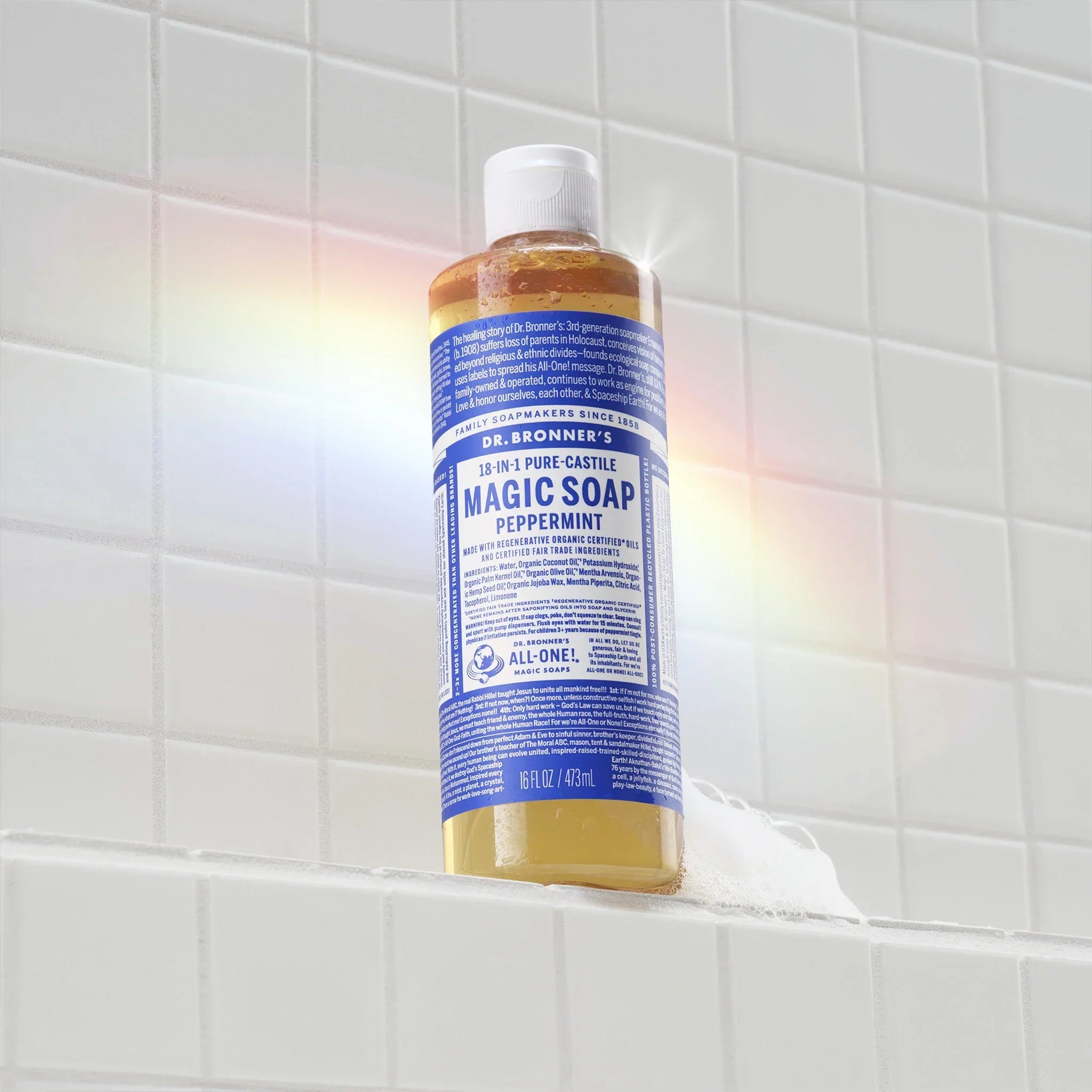Dr Bronner's Peppermint - Pure-Castile Magic Soap