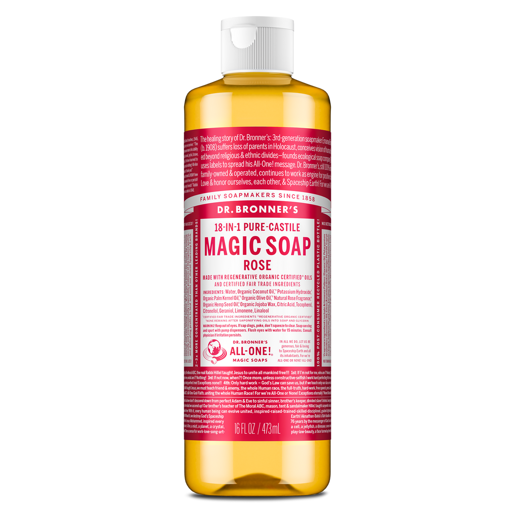 Dr Bronner's Rose - Pure-Castile Magic Soap