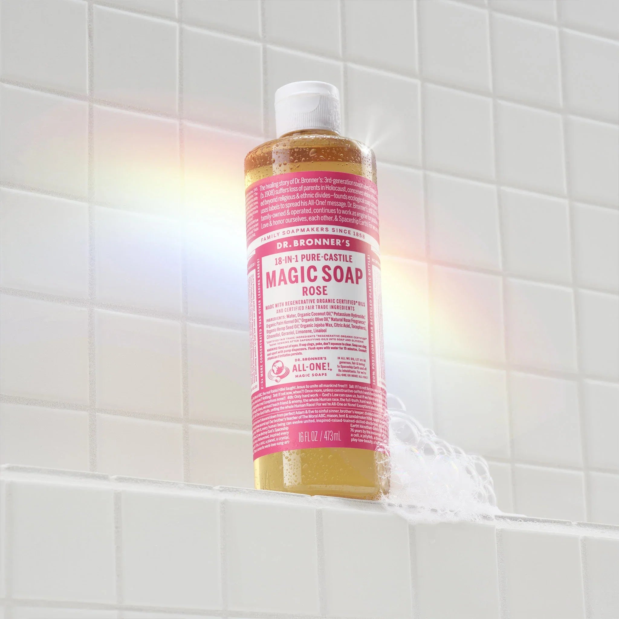 Dr Bronner's Rose - Pure-Castile Magic Soap
