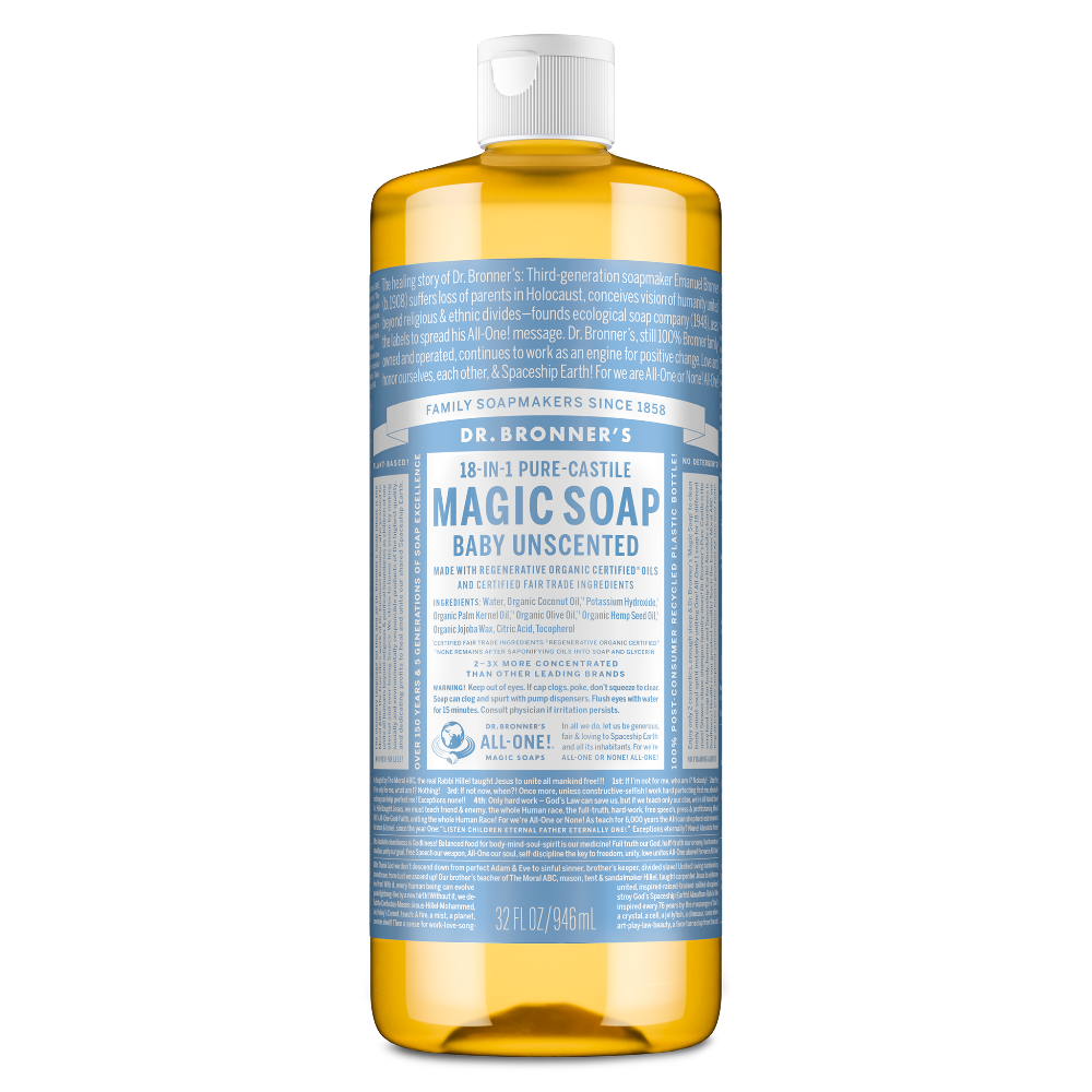 Dr Bronner's Unscented - Pure-Castile Magic Soap