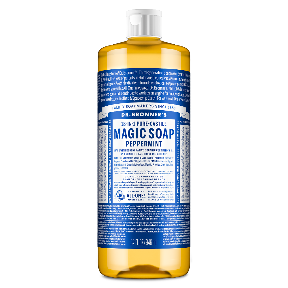 Dr Bronner's Peppermint - Pure-Castile Magic Soap