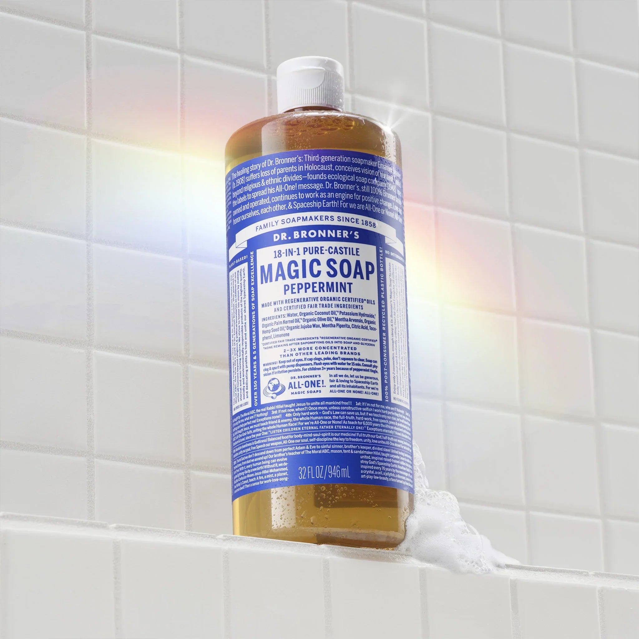Dr Bronner's Peppermint - Pure-Castile Magic Soap
