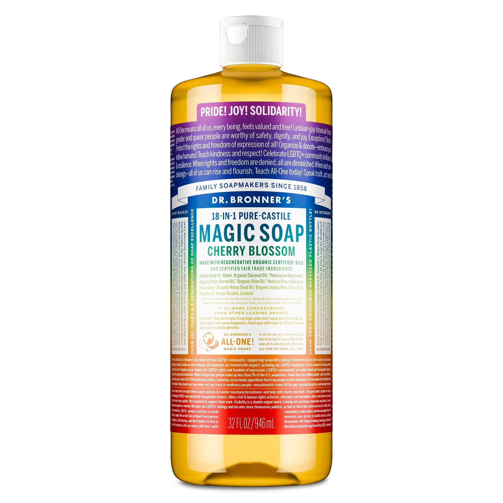 Cherry Blossom Pride Label - Pure-Castile Magic Soap