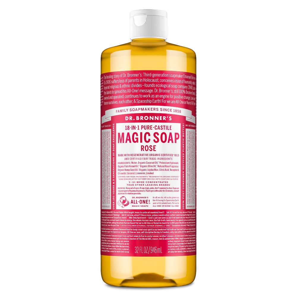 Dr Bronner's Rose - Pure-Castile Magic Soap