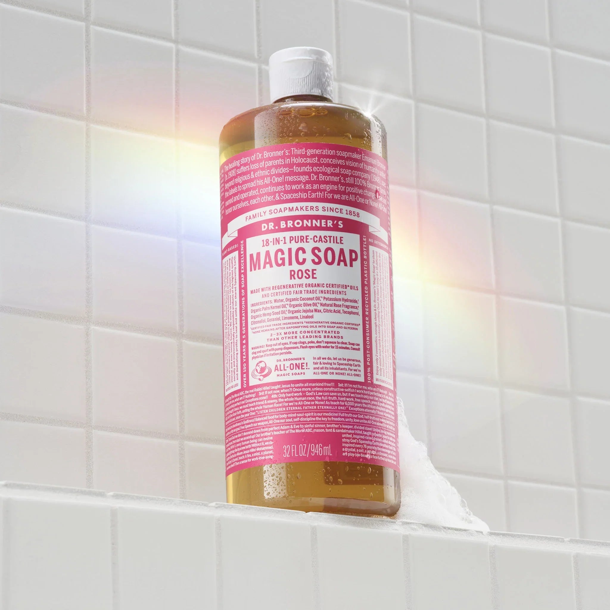 Dr Bronner's Rose - Pure-Castile Magic Soap