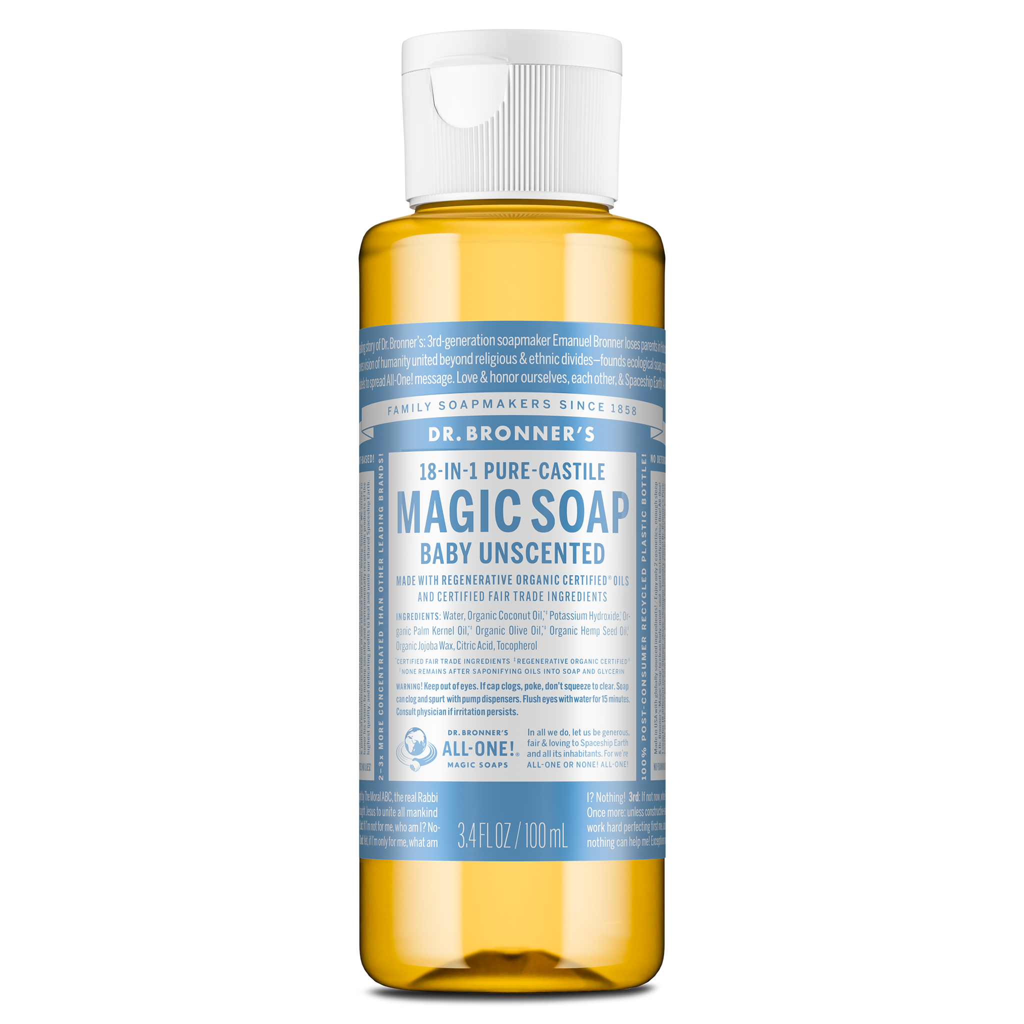 Dr Bronner's Unscented - Pure-Castile Magic Soap