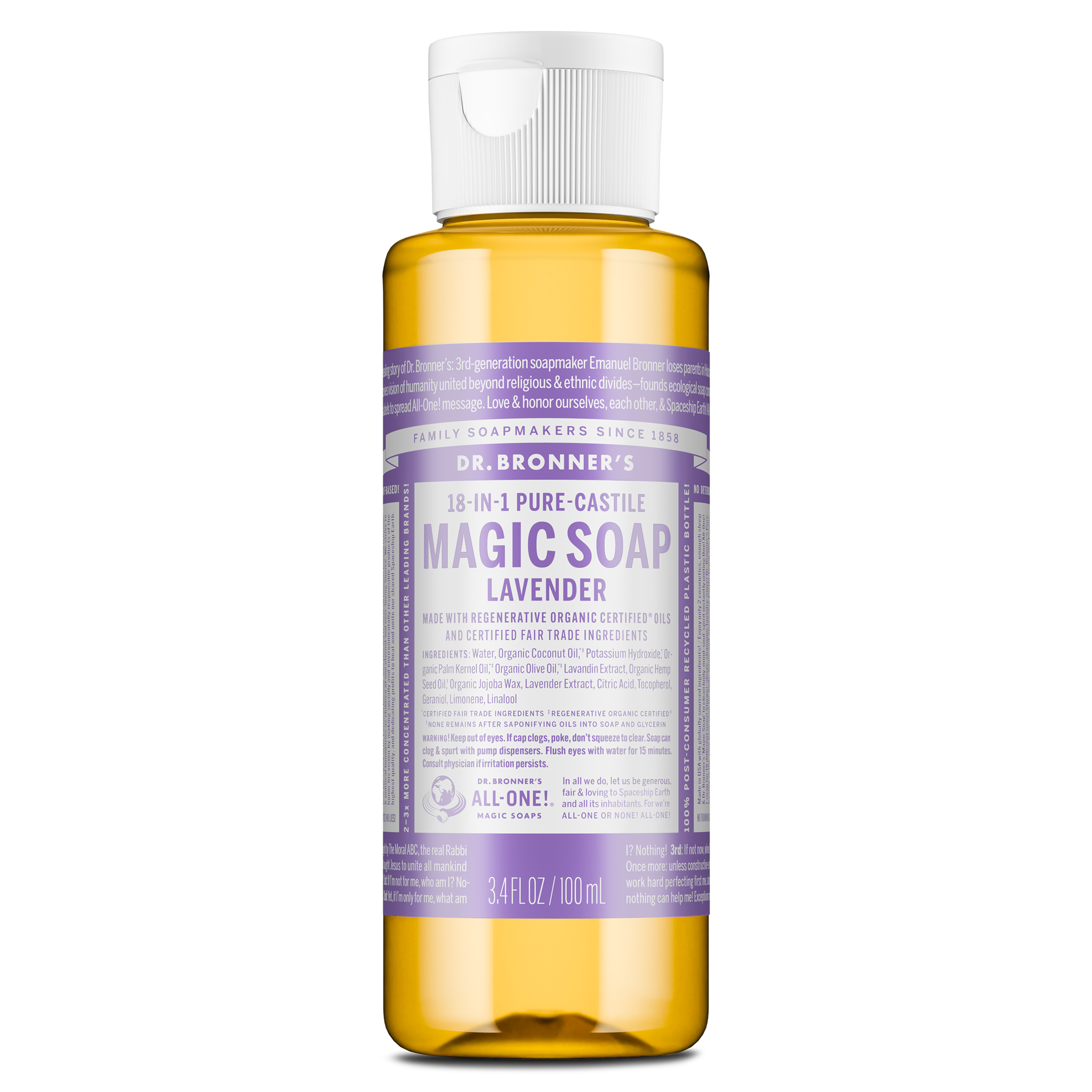 Dr Bronner's Lavender - Pure-Castile Magic Soap