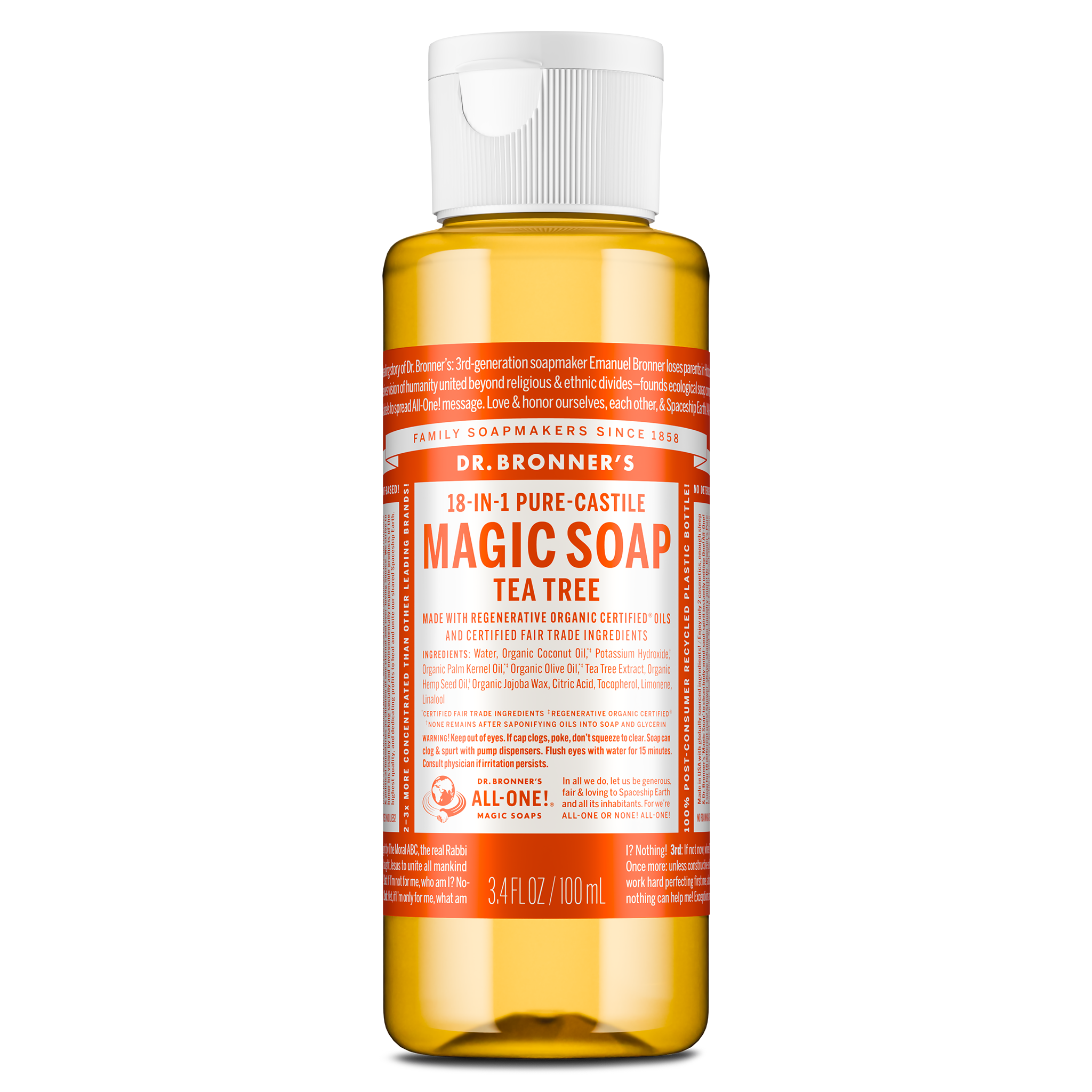 Dr Bronner's Tea Tree - Pure-Castile Magic Soap