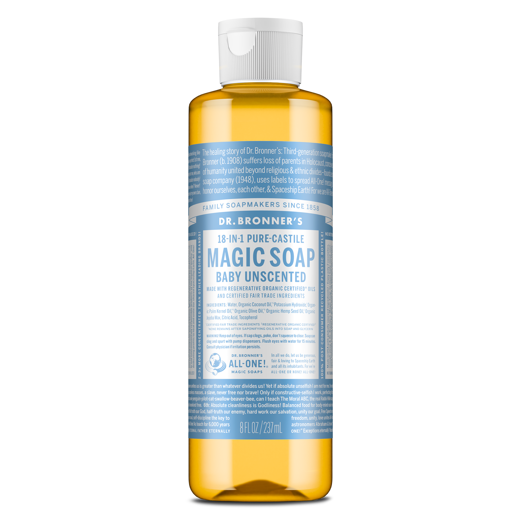 Dr Bronner's Unscented - Pure-Castile Magic Soap