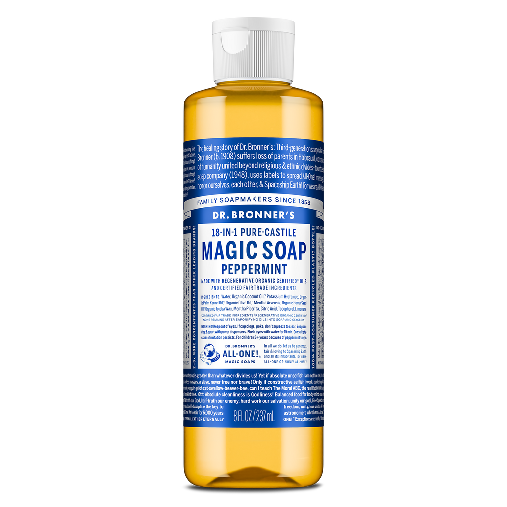 Dr Bronner's Peppermint - Pure-Castile Magic Soap