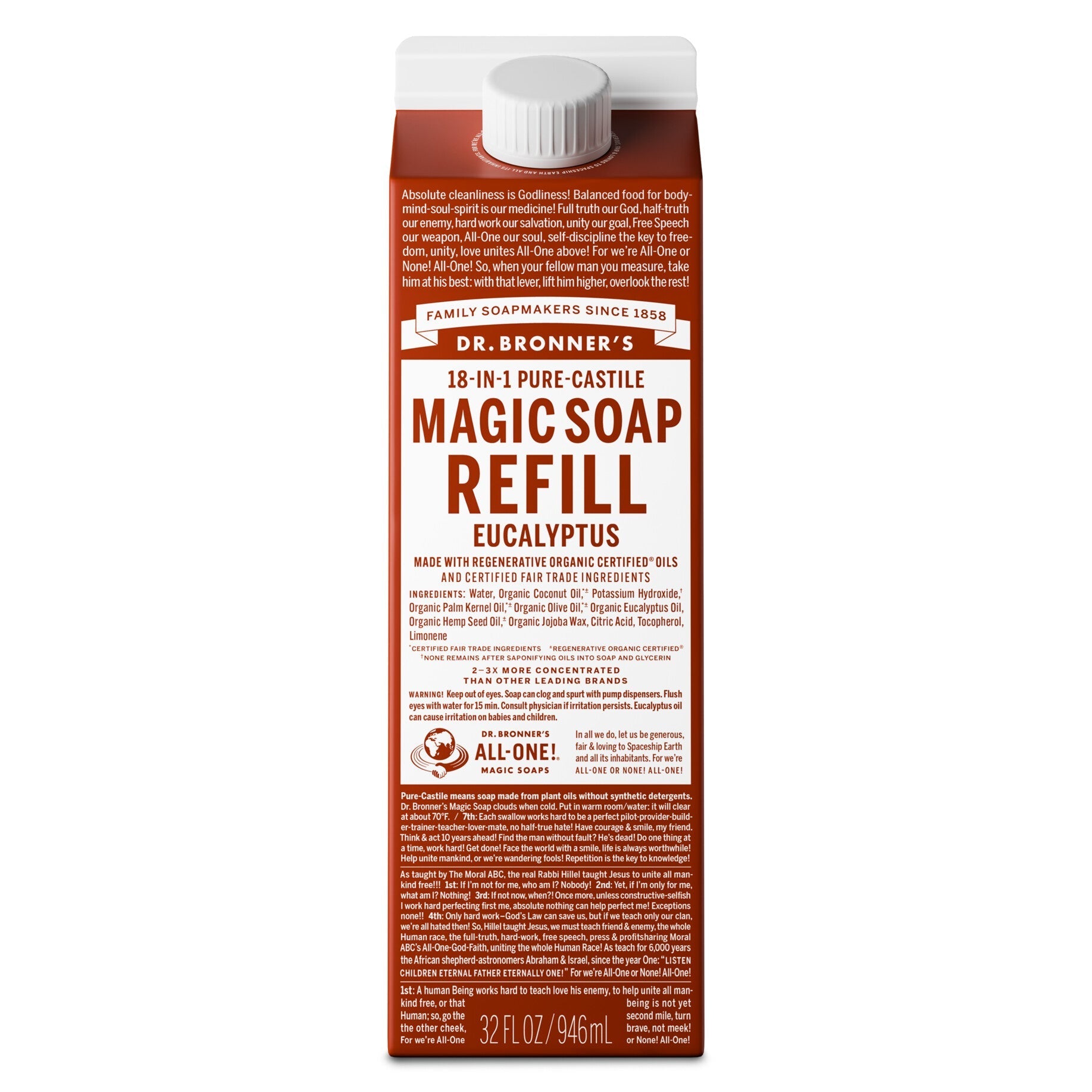 Dr Bronner's Eucalyptus - Pure-Castile Magic Soap Refill