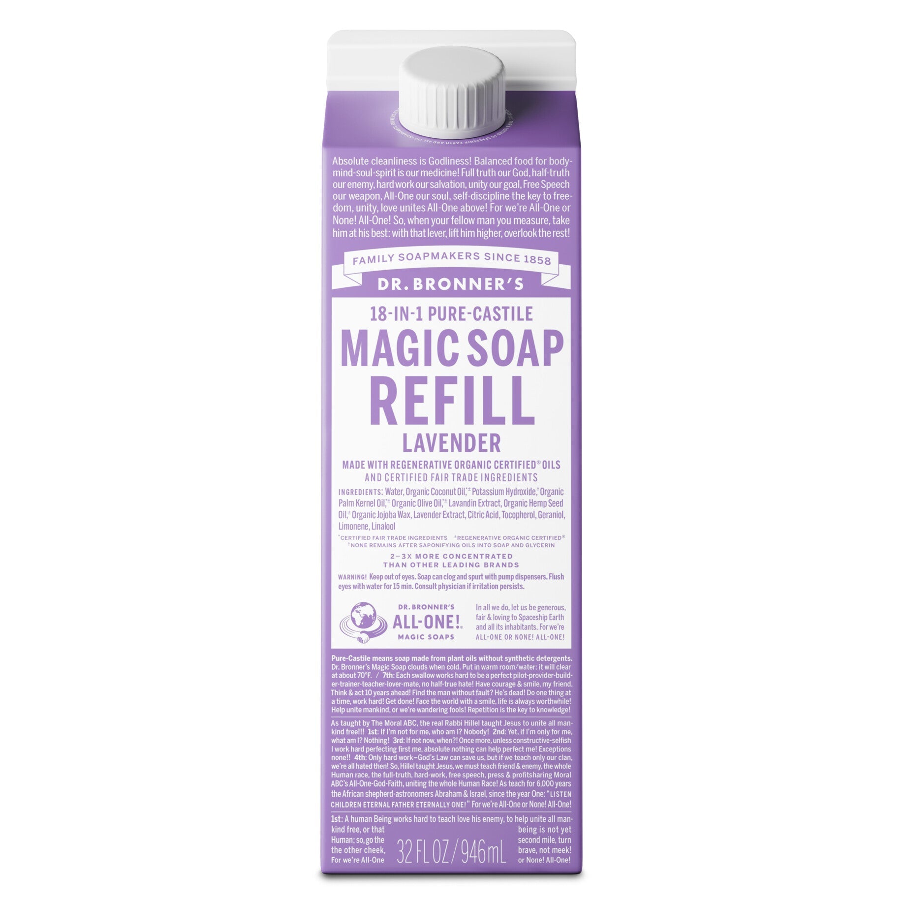 Dr Bronner's Lavender - Pure-Castile Magic Soap Refill