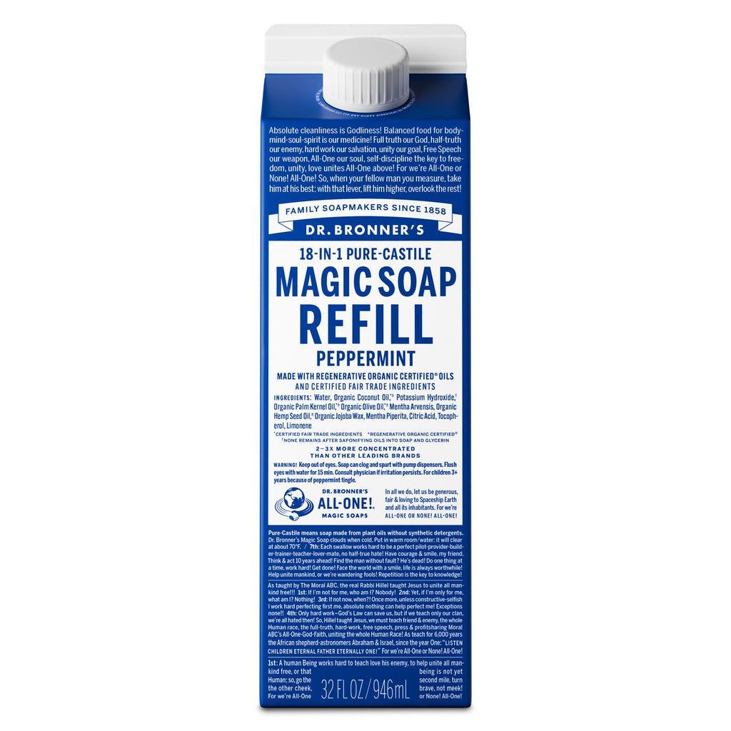 Dr Bronner's Peppermint - Pure-Castile Magic Soap Refill