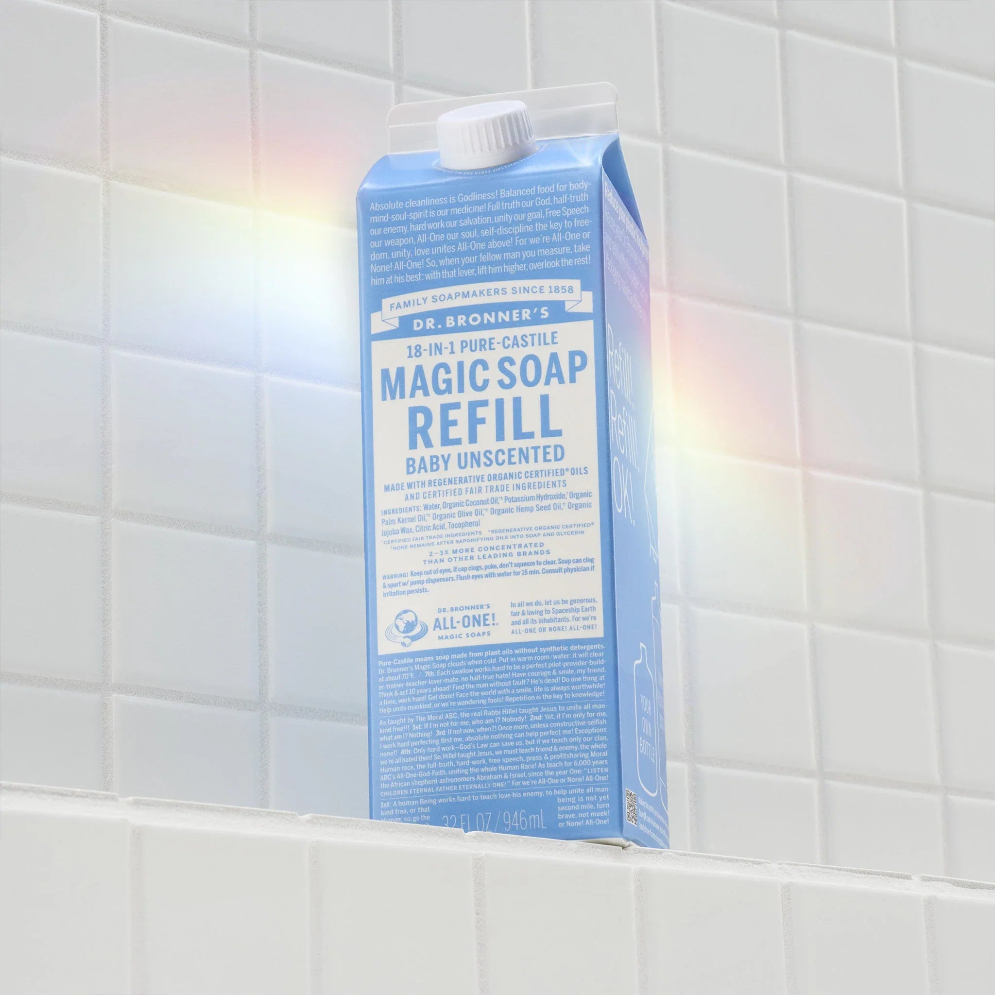 Dr Bronner's Unscented - Pure-Castile Magic Soap Refill