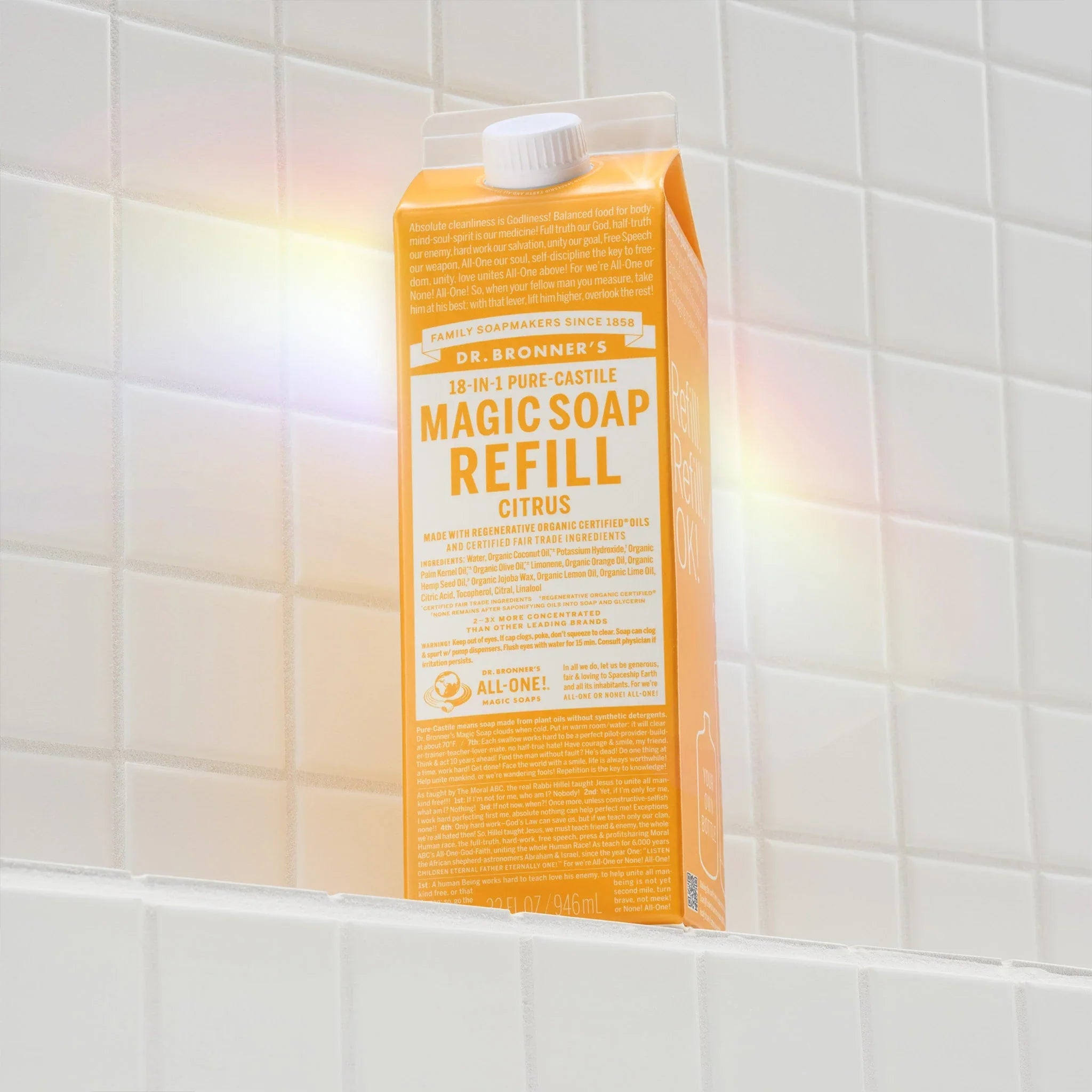Dr Bronner's Citrus - Pure-Castile Magic Soap Refill  