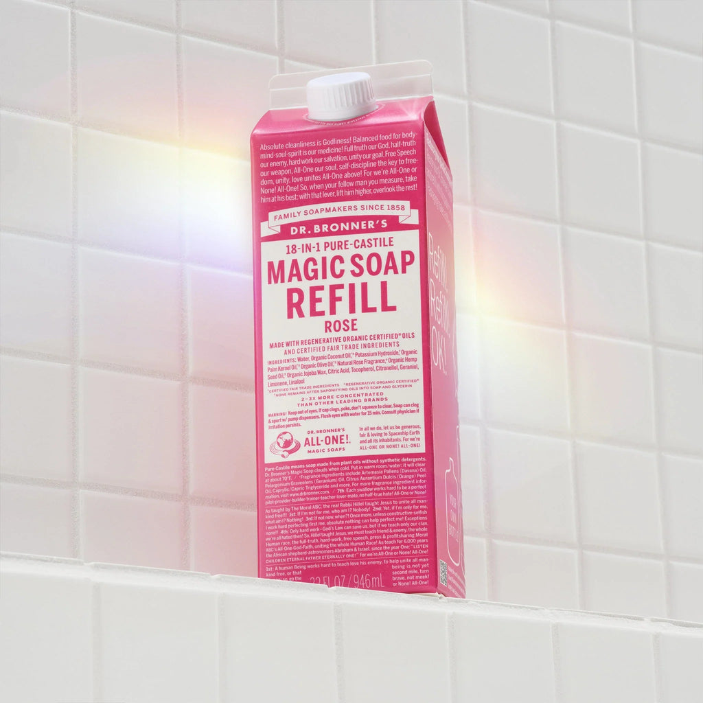 Dr Bronner's Rose - Pure-Castile Magic Soap Refill