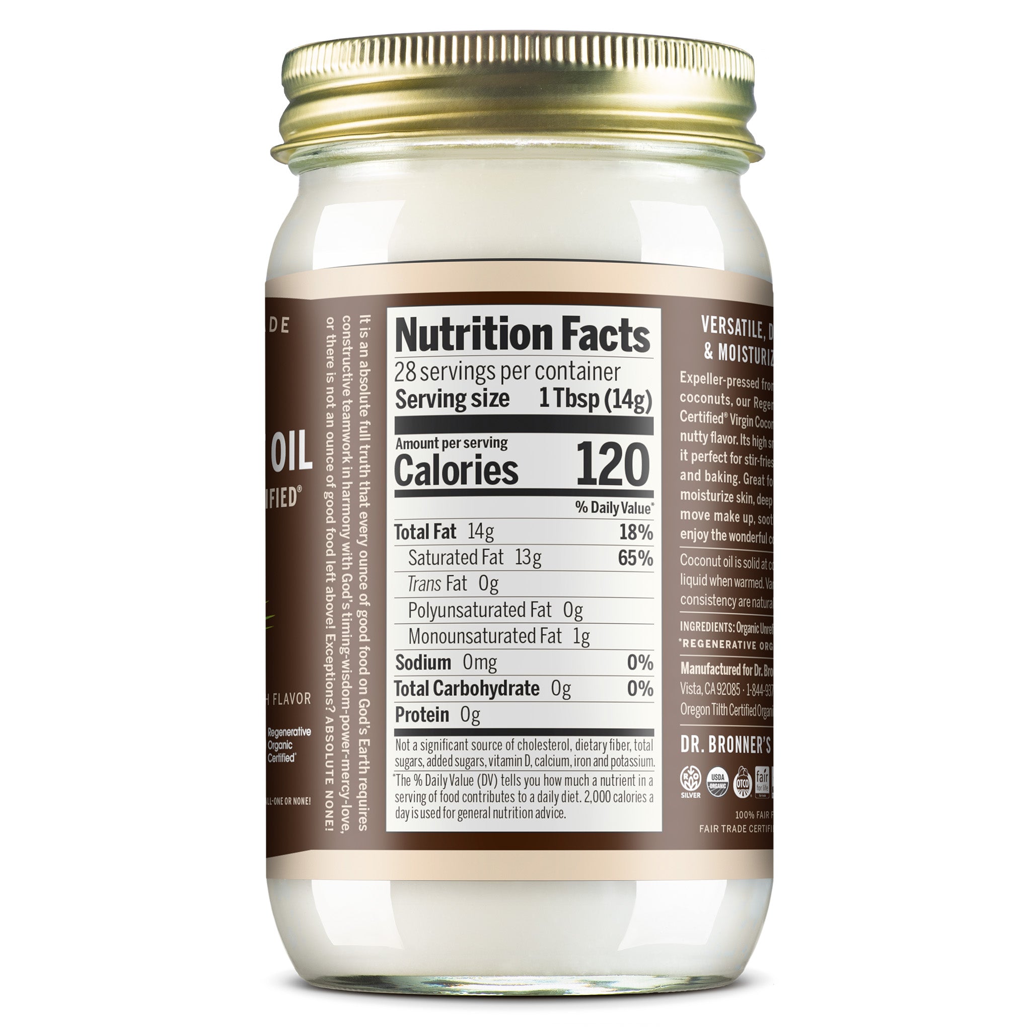 Dr Bronner's Whole Kernel - Virgin Coconut Oil